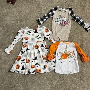 Halloween dress and two shirts toddler 4t